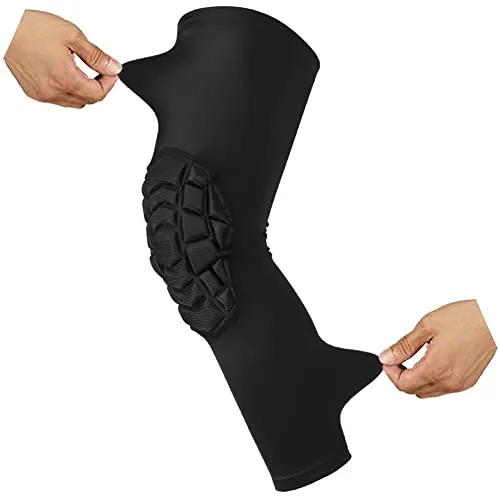 SZKANI knee pads with compression sleeve and embedded anti-slip strip