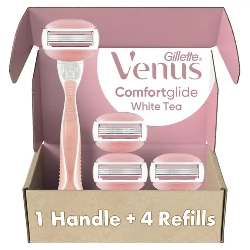 Gillette Venus ComfortGlide women's razor with white tea scented soap bars