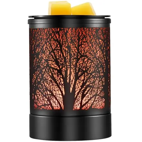 Enaroma Black Forest metal wax warmer with changing LED lights