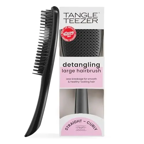 Tangle Teezer Large Ultimate Detangler hairbrush in black gloss