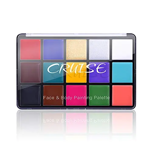 UCANBE Professional 15 Color Oil-Based Face Paint Palette