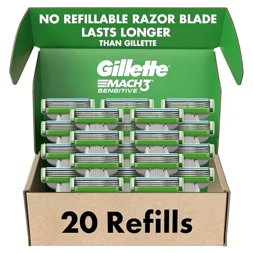 Gillette Mach3 Sensitive men's razor blade refills