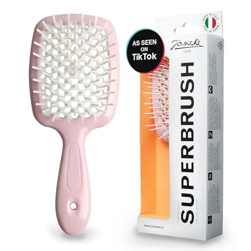 Janeke Superbrush detangling hair brush in pink