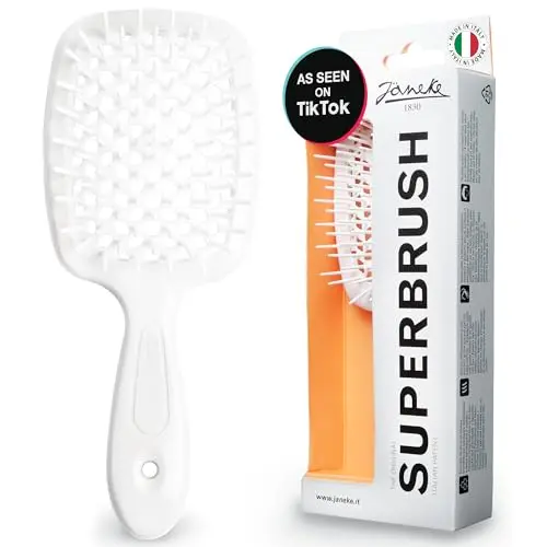 Janeke Superbrush white vented detangling hair brush