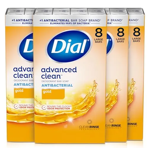 Dial Gold Advanced Clean Antibacterial Deodorant Bar Soap 32-count pack