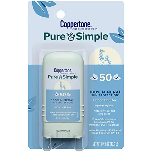 Coppertone Pure and Simple Mineral Sunscreen Stick SPF 50