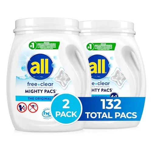 All Free Clear laundry detergent pods for sensitive skin