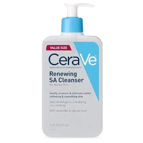CeraVe Renewing Salicylic Acid Cleanser bottle for sensitive skin