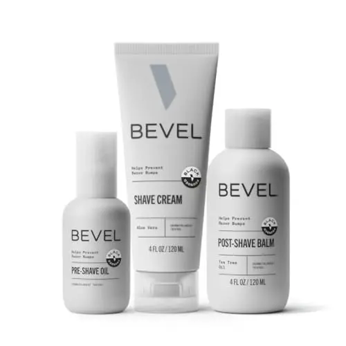 Bevel Shaving Kit with pre-shave oil, shaving cream, and after shave balm