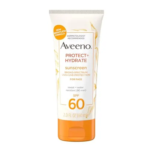 Aveeno Protect + Hydrate Face Sunscreen SPF 60 travel-sized tube