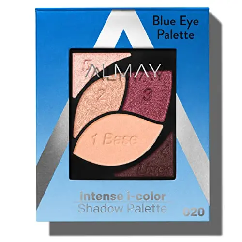Almay hypoallergenic eyeshadow palette for blue eyes with built-in primer