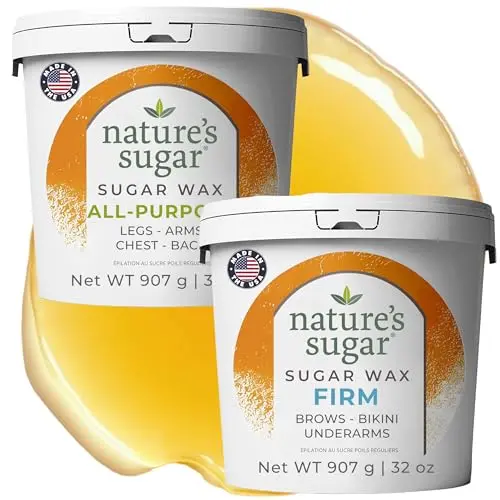Natures Sugar vegan sugar wax bundle with All Purpose and Firm pastes