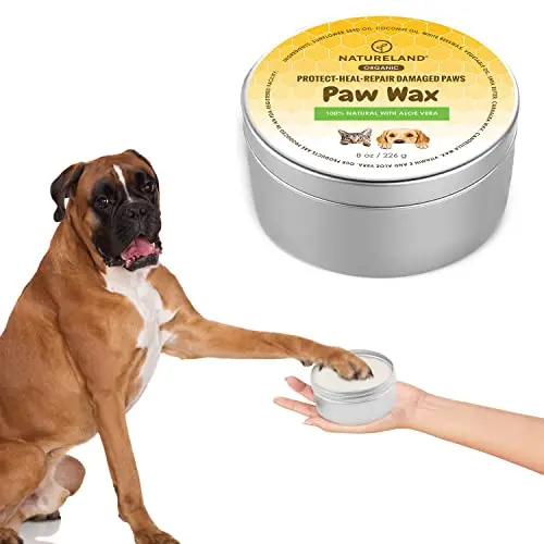 Natureland Organic Paw Wax in a large tin