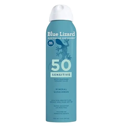 Blue Lizard Sensitive Mineral SPF 50 Spray bottle