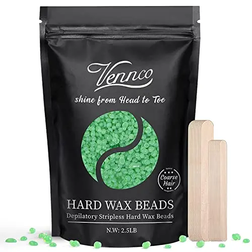 VENNCO 2.5lb bag of green aloe hard wax beads