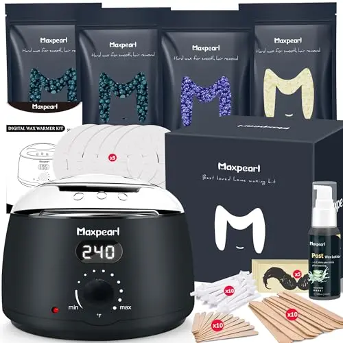 Maxpearl digital wax warmer with four types of wax beads