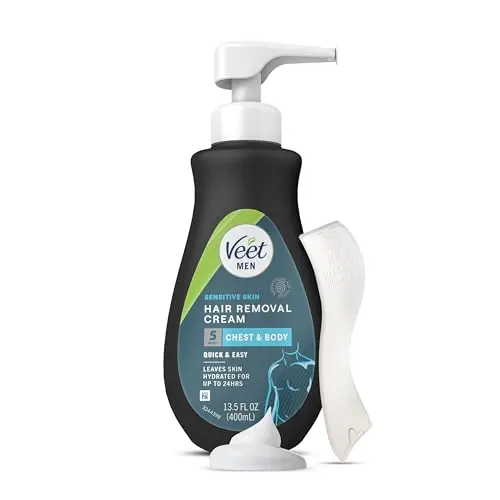 Veet Men's Hair Removal Gel Cream for sensitive skin with spatula