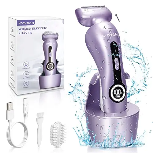 Krovena electric shaver for women with detachable washable head