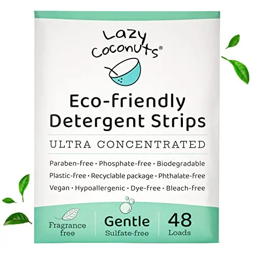 Lazy Coconuts sulfate-free laundry detergent sheets