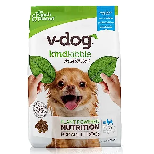 V-dog Vegan Mini Kibble Dry Dog Food bag for small breed dogs