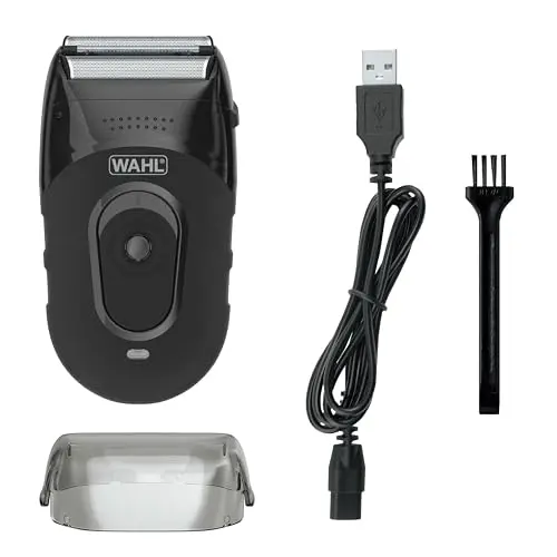 Wahl Compact rechargeable foil shaver with foil guard and cleaning brush