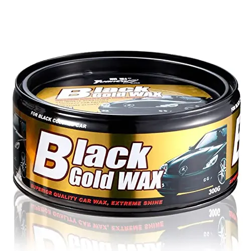 Black Gold Car Wax solid paste with included sponge