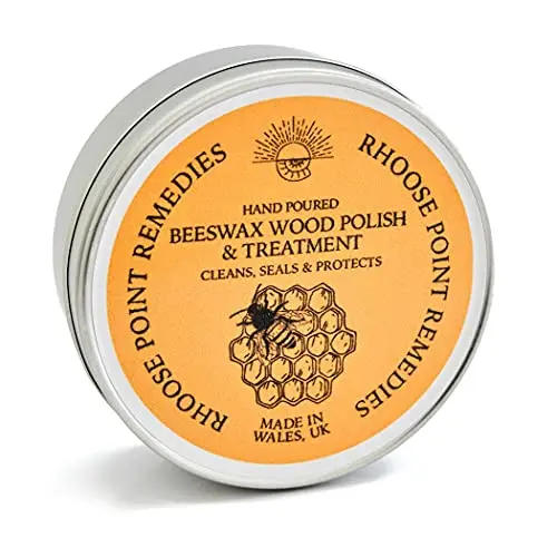 Rhoose Point Remedies food-safe beeswax polish in a tin
