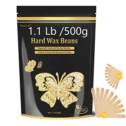 Auperwel hard wax beads for sensitive skin bikini and facial hair removal