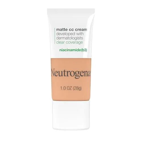 Neutrogena Clear Coverage Flawless Matte CC Cream in a silver and blue tube