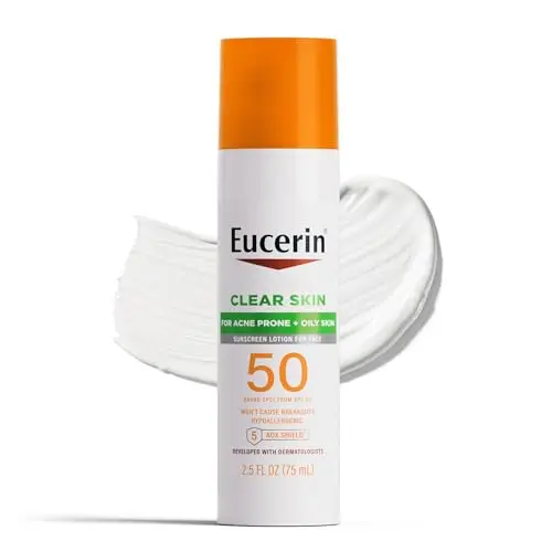 Eucerin Sun Clear Skin Face Sunscreen Lotion SPF 50 for Acne Prone Skin