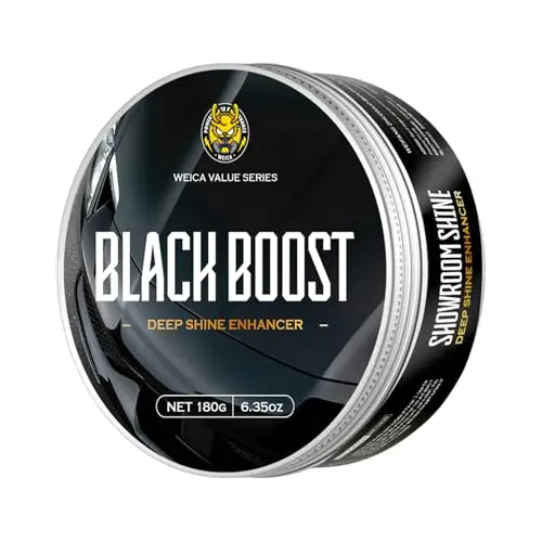 WEICA Black Car Wax Paste kit with applicator and towel