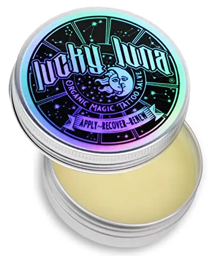 LuckyLuna Organic Tattoo Aftercare balm jar