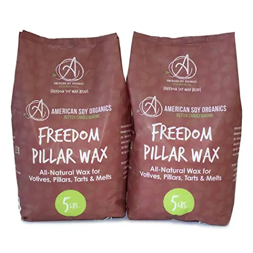 American Soy Organics Freedom soy wax beads in a bag