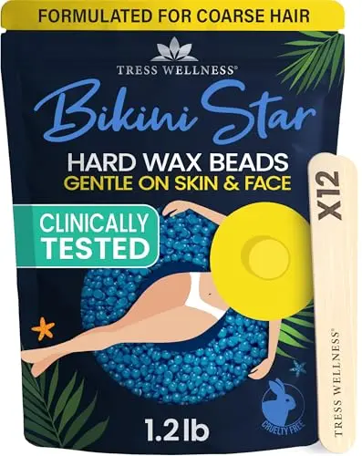 Tress Wellness Bikini Star hard wax beads with spatulas
