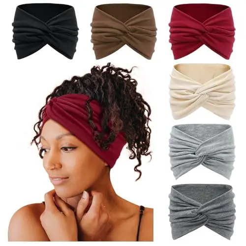 Tobeffect extra wide turban headband set for thick hair control