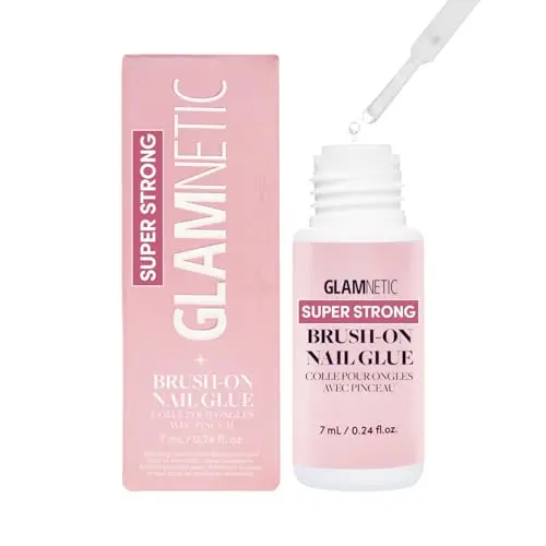 Glamnetic vegan brush on nail glue bottle