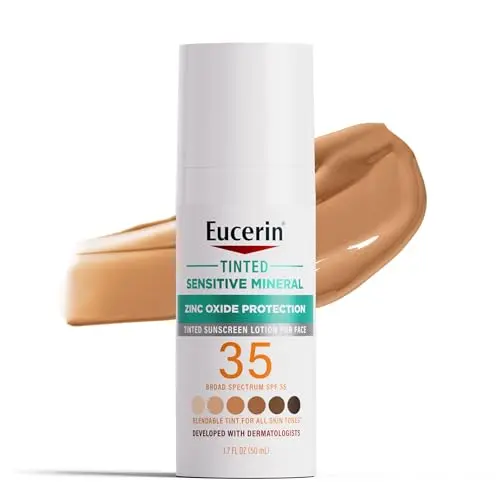 Eucerin Sun Tinted Sensitive Mineral Face Sunscreen bottle