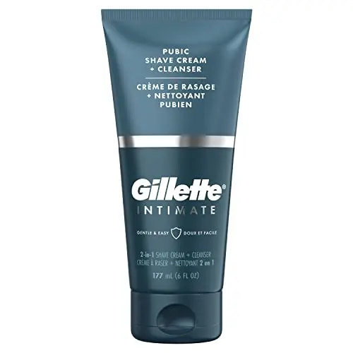 Gillette Intimate Pubic Shave Cream and Cleanser tube