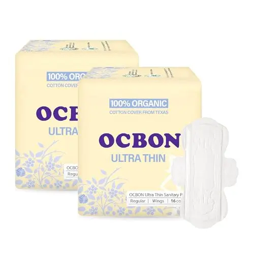 OCBON Unscented Ultra Thin Sanitary Pads organic cotton