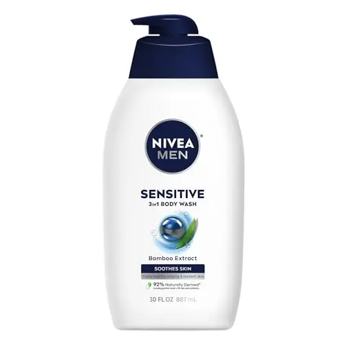 NIVEA MEN Sensitive Body Wash with Bamboo Extract 30oz bottle