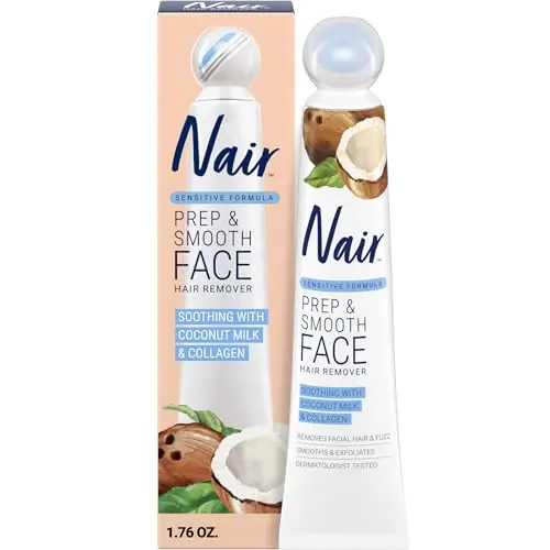 NAIR Exfoliating Facial Hair Removal Cream with Collagen
