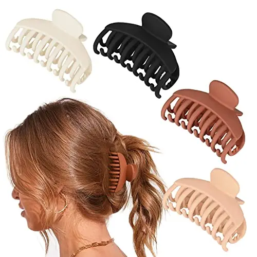 DEEKA medium double row teeth hair claw clips