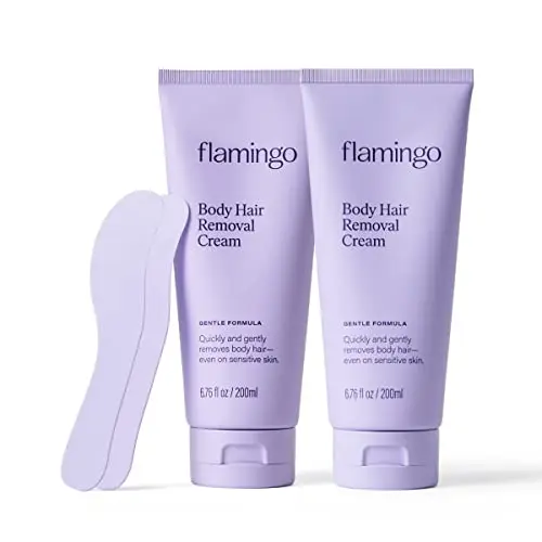 Flamingo women's hair removal cream tubes with spatula