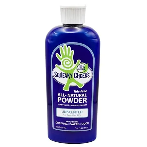 Squeaky Cheek Organic Talc-Free Unscented Dusting Powder bottle