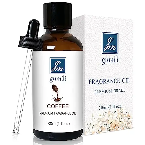 GM Gumili Coffee Essential Oil in a small amber bottle