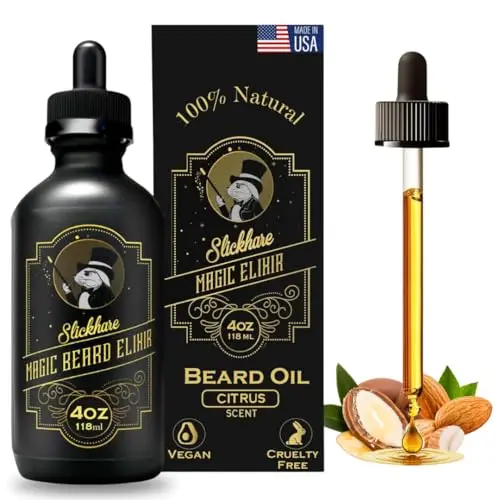 Slickhare All Natural Citrus Beard Oil bottle