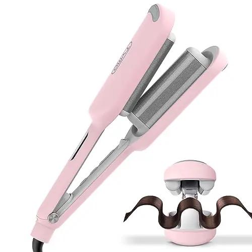 TYMO ROVY pink ceramic deep waver hair curler with three barrels