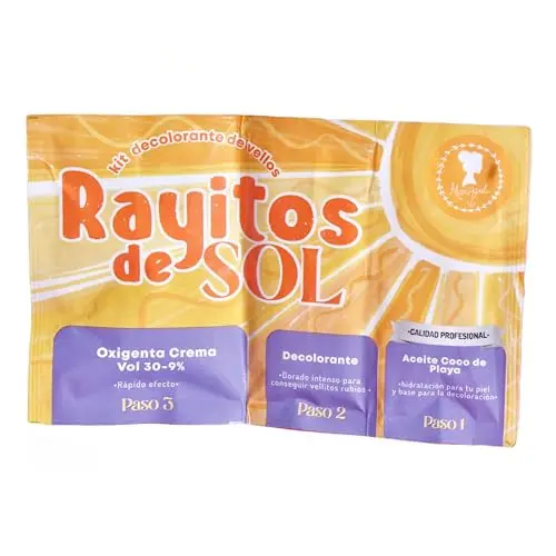 Rayitos de Sol Body Hair Bleach Kit with powder bleach and coconut oil