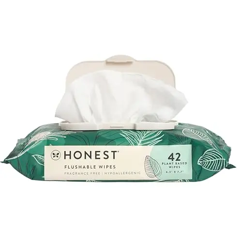 The Honest Company Flushable Wipes for Sensitive Skin in a soft pack