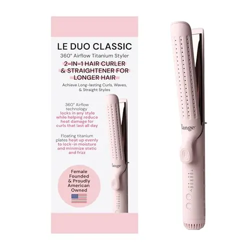 L'ANGE HAIR Le Duo Grande 360 Airflow Styler as a 2-in-1 flat iron and curler